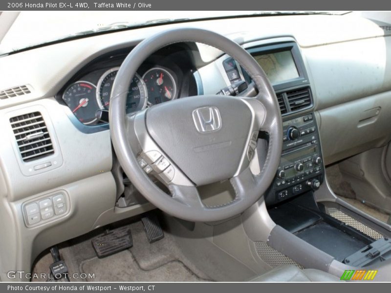Taffeta White / Olive 2006 Honda Pilot EX-L 4WD