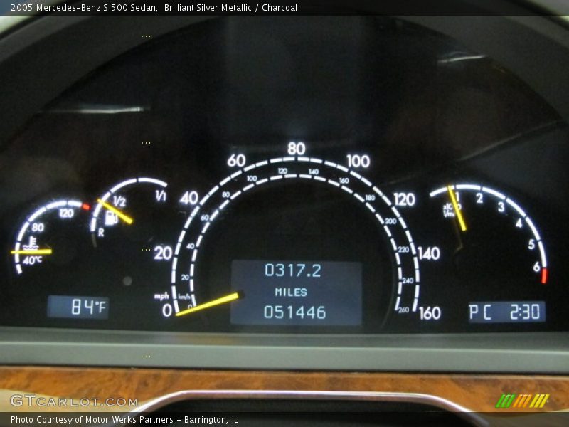 Brilliant Silver Metallic / Charcoal 2005 Mercedes-Benz S 500 Sedan