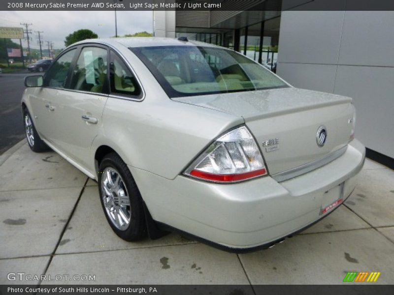 Light Sage Metallic / Light Camel 2008 Mercury Sable Premier AWD Sedan