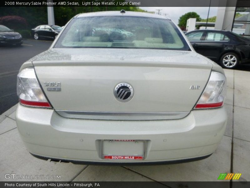 Light Sage Metallic / Light Camel 2008 Mercury Sable Premier AWD Sedan