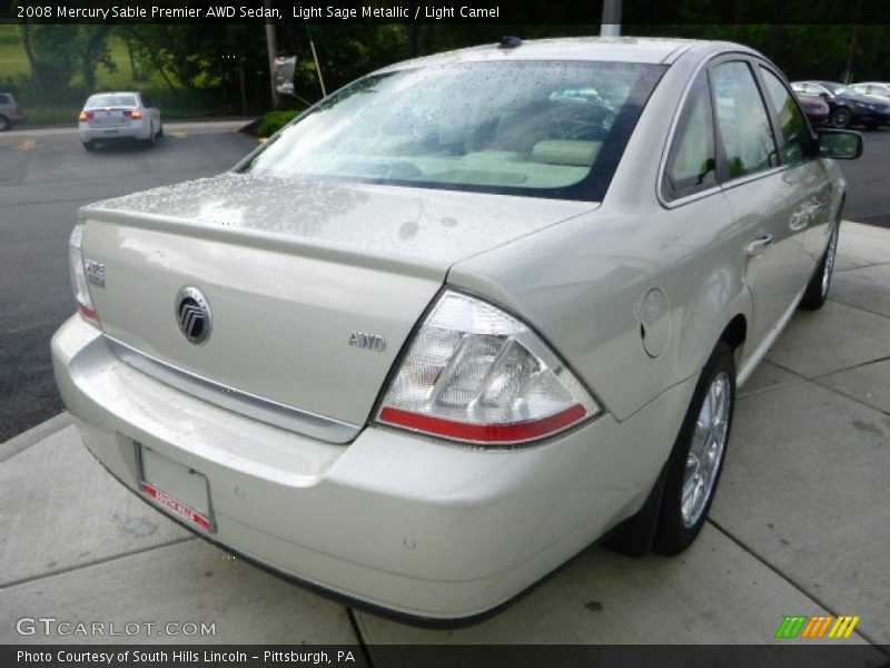 Light Sage Metallic / Light Camel 2008 Mercury Sable Premier AWD Sedan