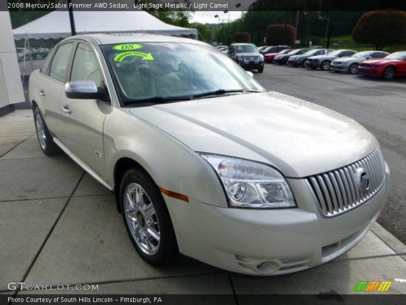 Light Sage Metallic / Light Camel 2008 Mercury Sable Premier AWD Sedan