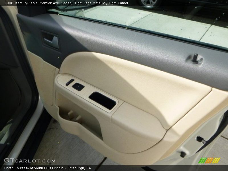 Light Sage Metallic / Light Camel 2008 Mercury Sable Premier AWD Sedan