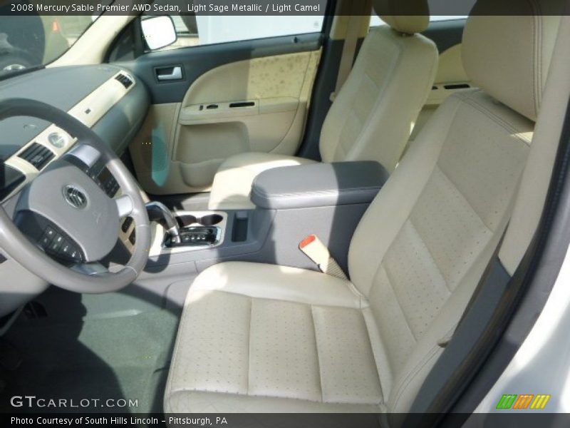Light Sage Metallic / Light Camel 2008 Mercury Sable Premier AWD Sedan