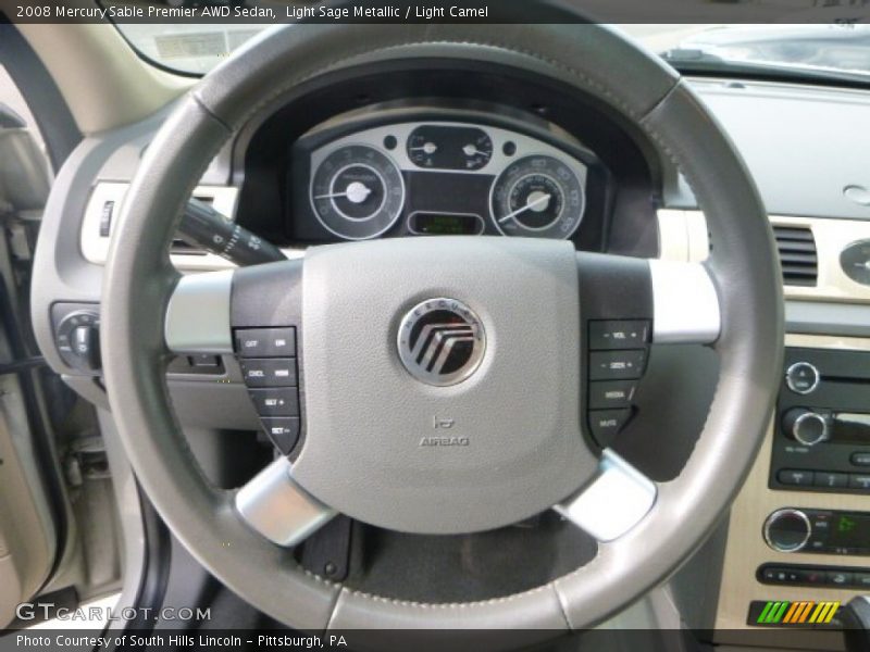 Light Sage Metallic / Light Camel 2008 Mercury Sable Premier AWD Sedan