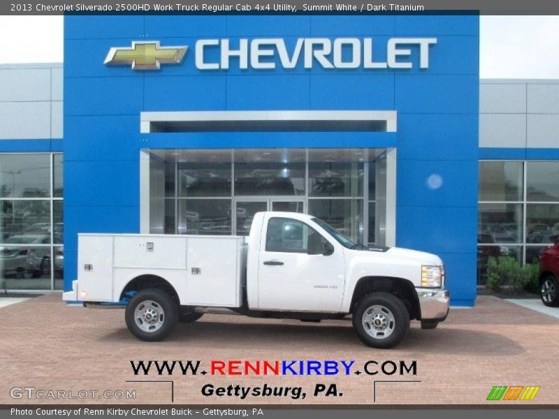Summit White / Dark Titanium 2013 Chevrolet Silverado 2500HD Work Truck Regular Cab 4x4 Utility