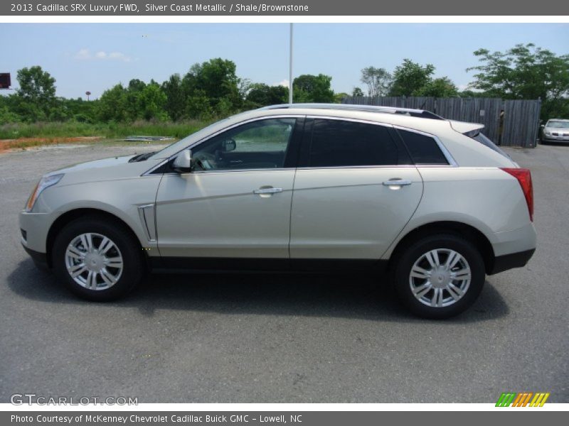 Silver Coast Metallic / Shale/Brownstone 2013 Cadillac SRX Luxury FWD