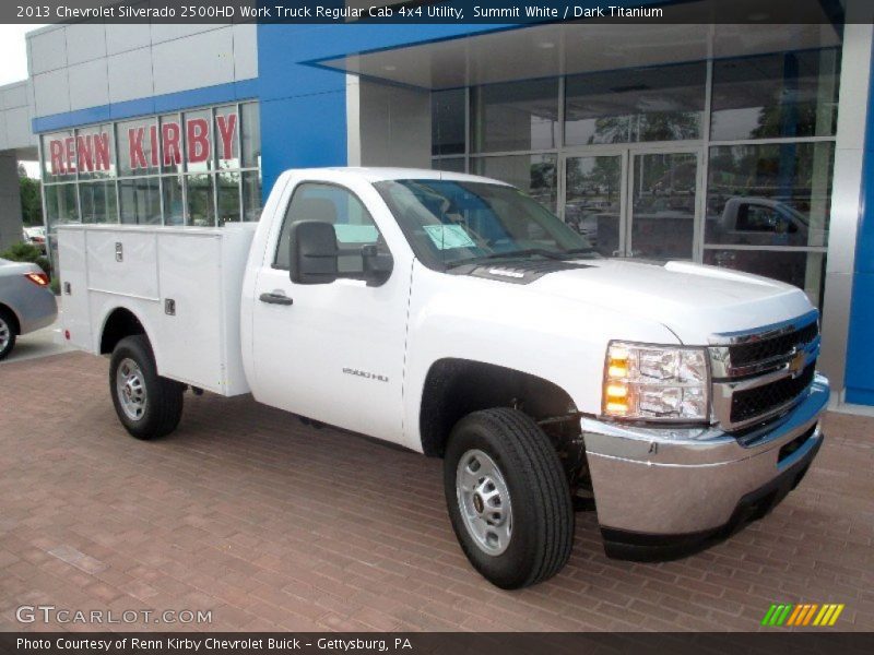 Summit White / Dark Titanium 2013 Chevrolet Silverado 2500HD Work Truck Regular Cab 4x4 Utility