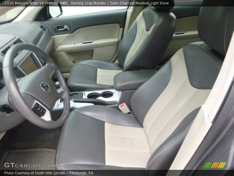 Sterling Gray Metallic / Dark Charcoal/Medium Light Stone 2010 Mercury Milan V6 Premier AWD