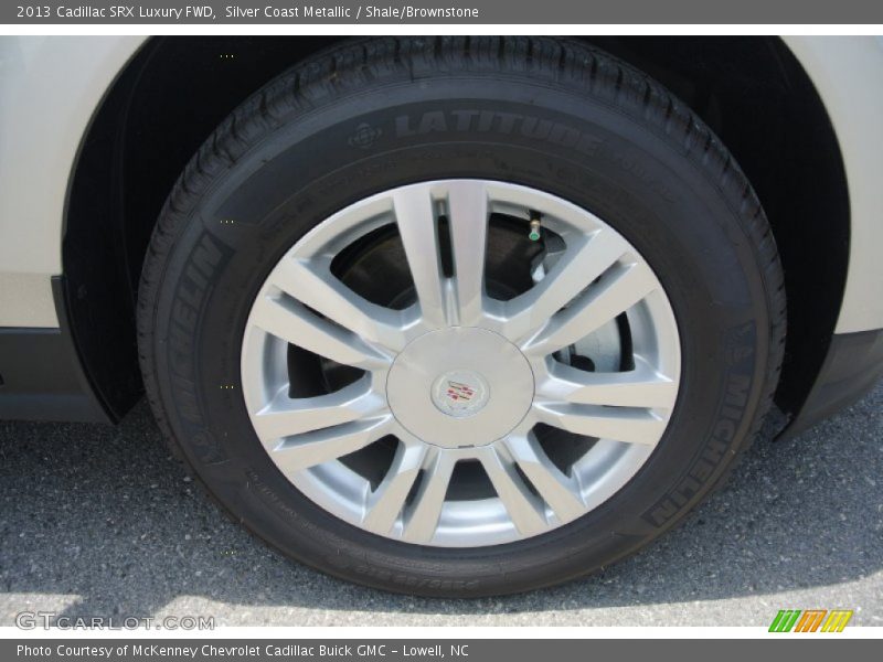 Silver Coast Metallic / Shale/Brownstone 2013 Cadillac SRX Luxury FWD