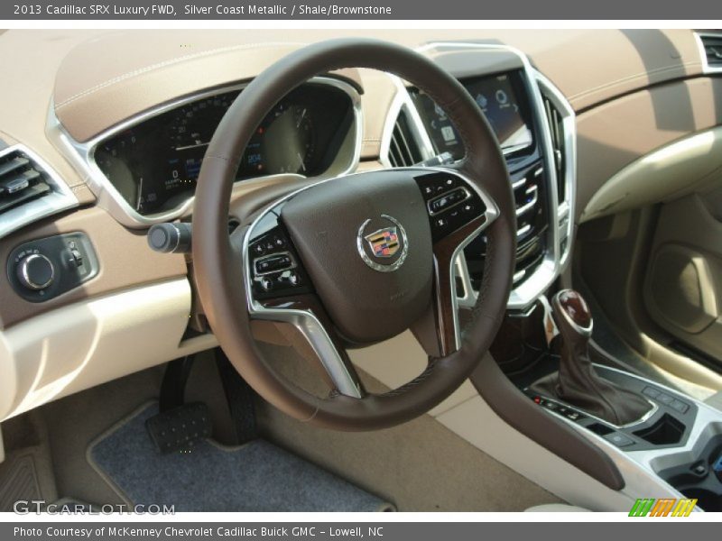 Silver Coast Metallic / Shale/Brownstone 2013 Cadillac SRX Luxury FWD