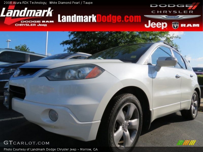 White Diamond Pearl / Taupe 2008 Acura RDX Technology