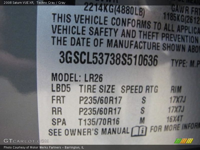 Techno Gray / Gray 2008 Saturn VUE XR