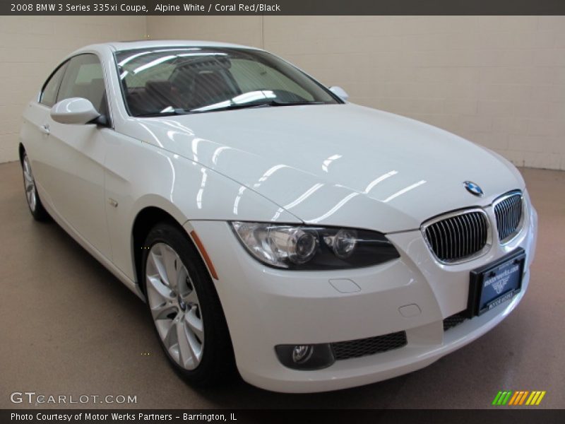 Alpine White / Coral Red/Black 2008 BMW 3 Series 335xi Coupe