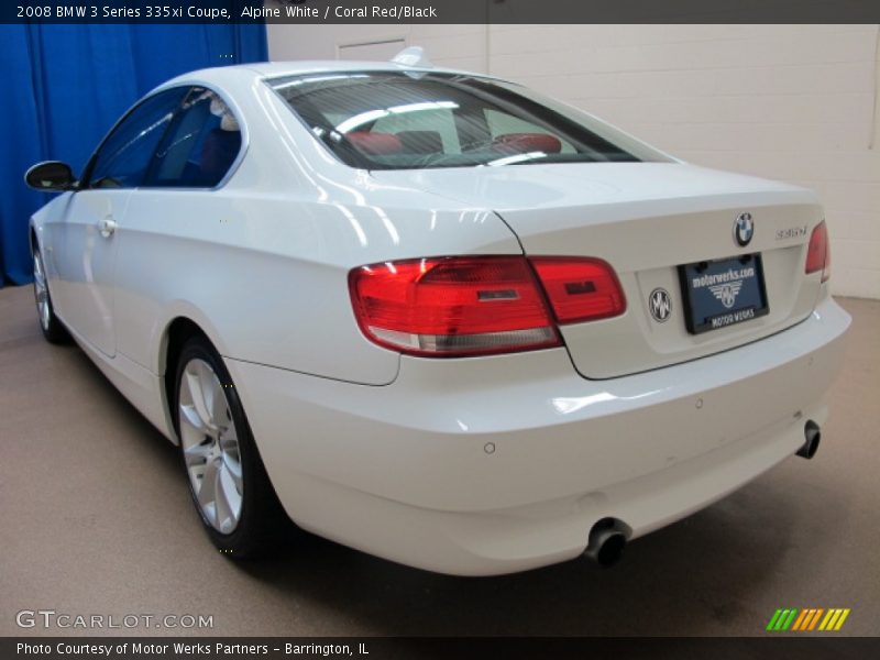 Alpine White / Coral Red/Black 2008 BMW 3 Series 335xi Coupe