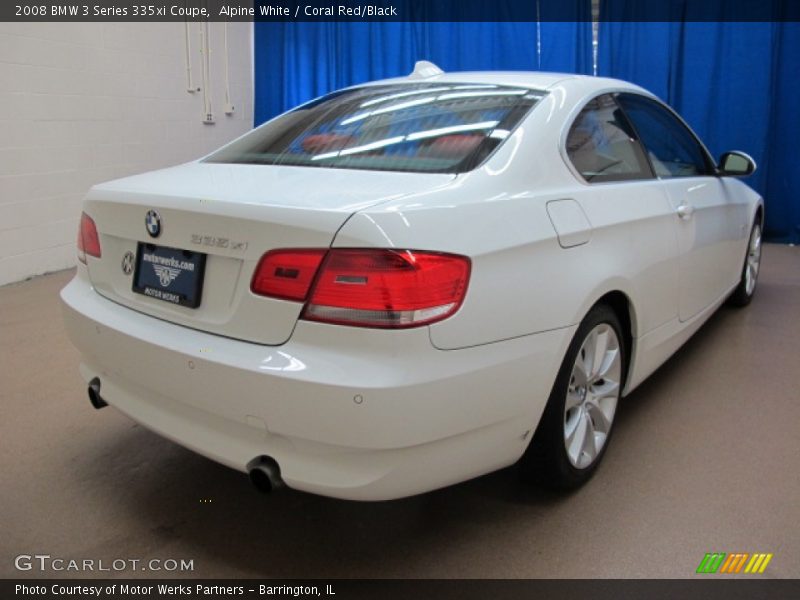 Alpine White / Coral Red/Black 2008 BMW 3 Series 335xi Coupe