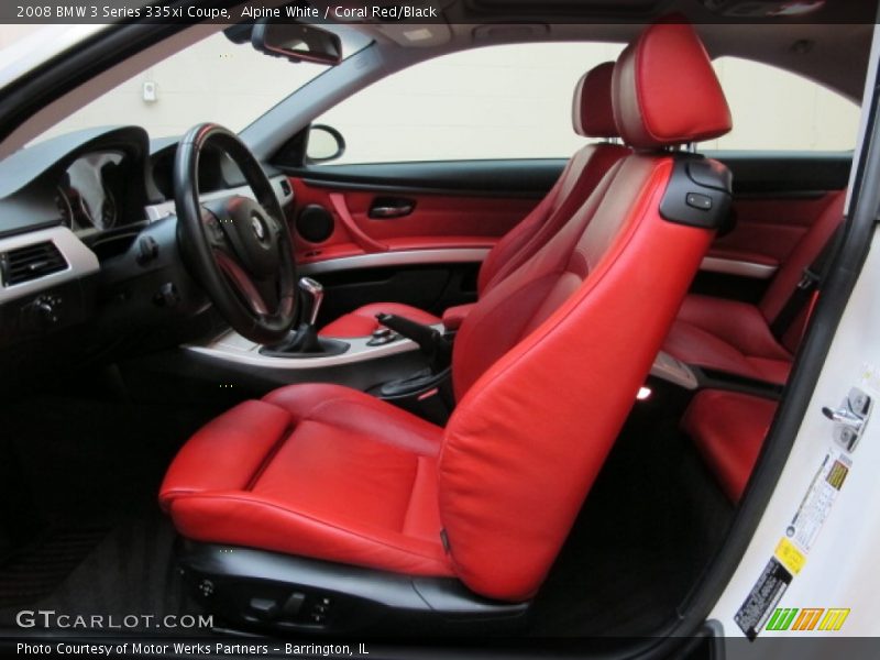 Alpine White / Coral Red/Black 2008 BMW 3 Series 335xi Coupe