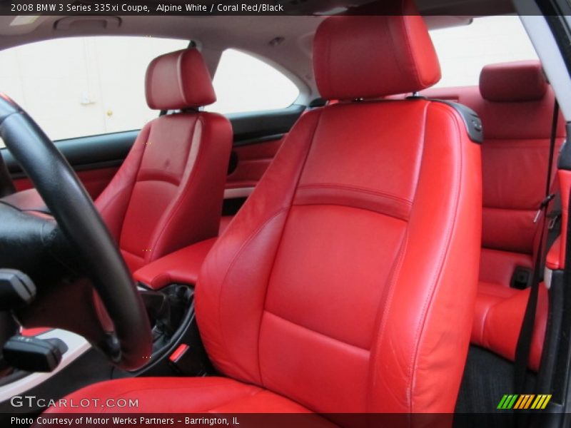 Alpine White / Coral Red/Black 2008 BMW 3 Series 335xi Coupe