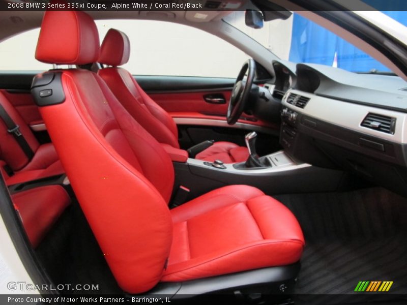 Alpine White / Coral Red/Black 2008 BMW 3 Series 335xi Coupe