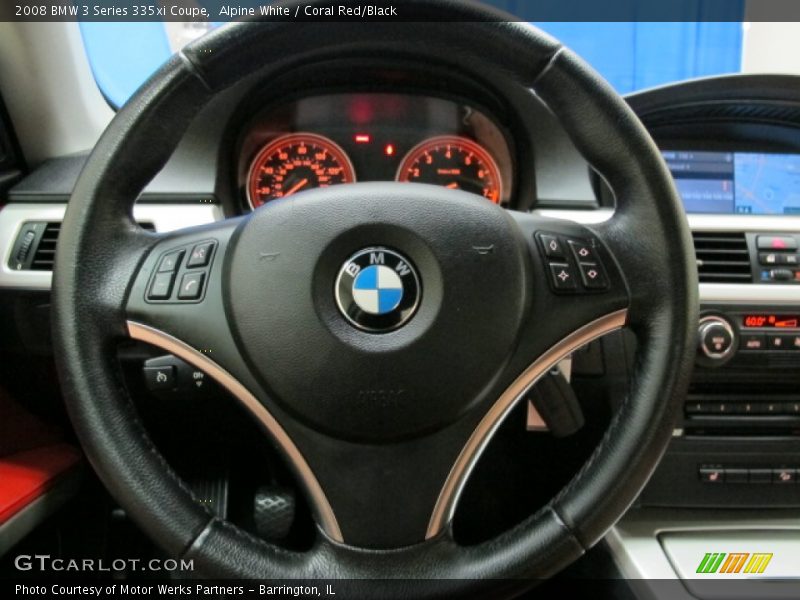Alpine White / Coral Red/Black 2008 BMW 3 Series 335xi Coupe