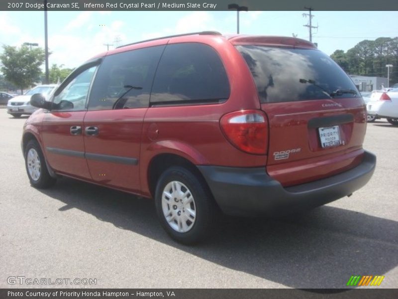 Inferno Red Crystal Pearl / Medium Slate Gray 2007 Dodge Caravan SE