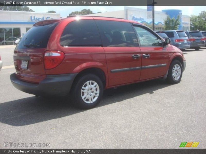 Inferno Red Crystal Pearl / Medium Slate Gray 2007 Dodge Caravan SE