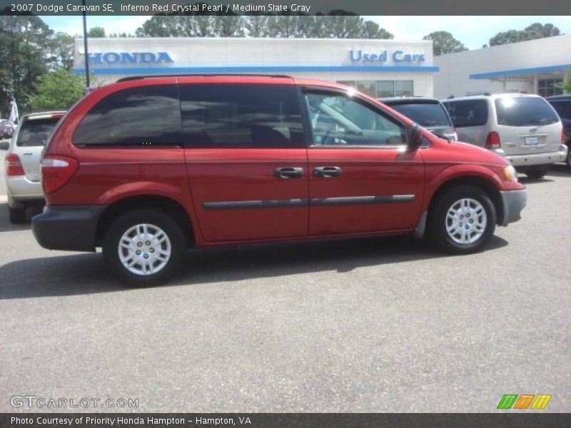 Inferno Red Crystal Pearl / Medium Slate Gray 2007 Dodge Caravan SE