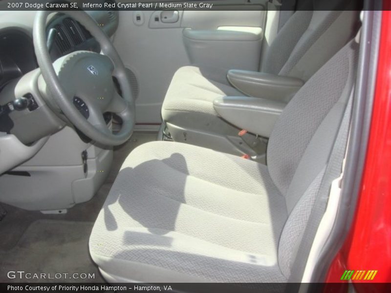 Inferno Red Crystal Pearl / Medium Slate Gray 2007 Dodge Caravan SE