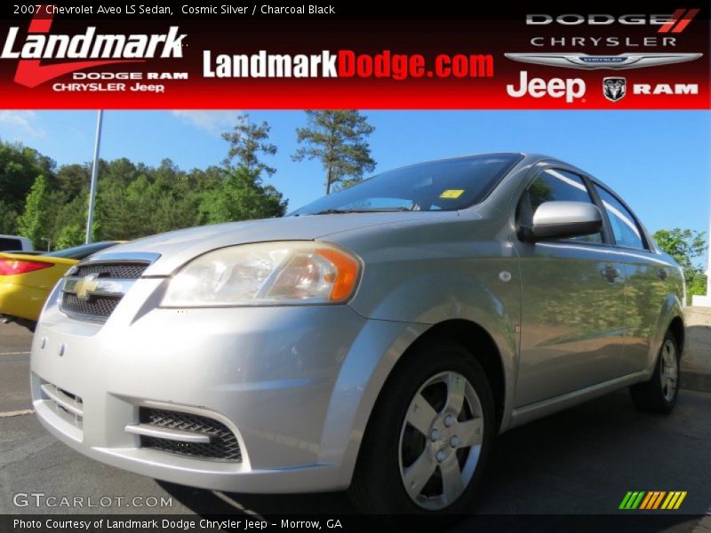 Cosmic Silver / Charcoal Black 2007 Chevrolet Aveo LS Sedan