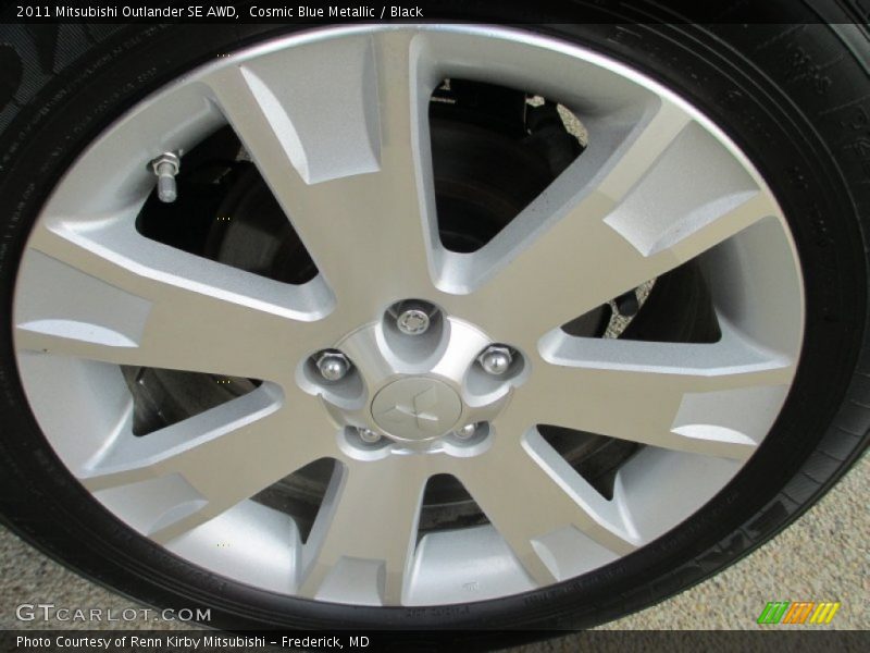 Cosmic Blue Metallic / Black 2011 Mitsubishi Outlander SE AWD