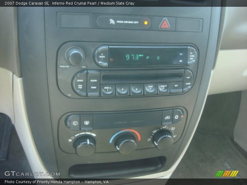 Inferno Red Crystal Pearl / Medium Slate Gray 2007 Dodge Caravan SE