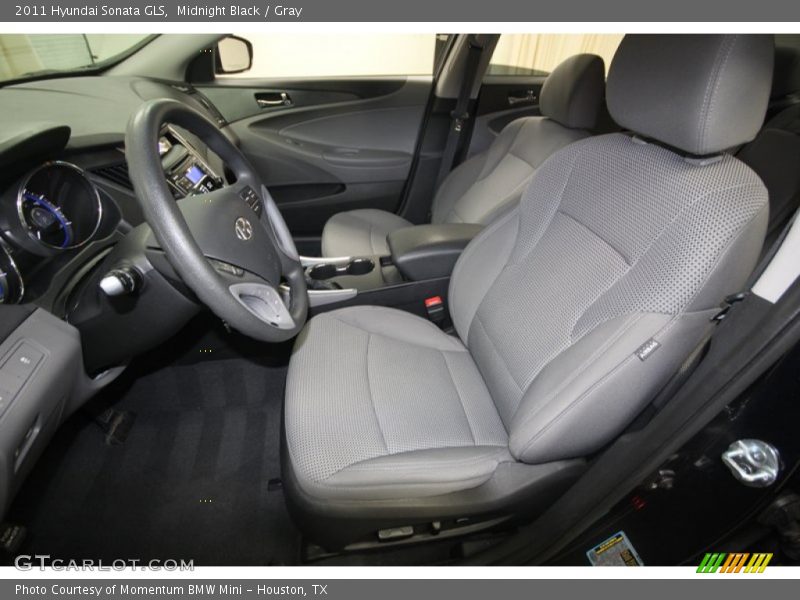 Midnight Black / Gray 2011 Hyundai Sonata GLS