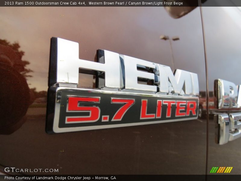 Western Brown Pearl / Canyon Brown/Light Frost Beige 2013 Ram 1500 Outdoorsman Crew Cab 4x4