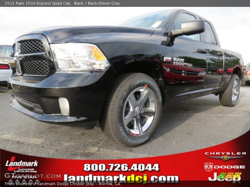 Black / Black/Diesel Gray 2013 Ram 1500 Express Quad Cab