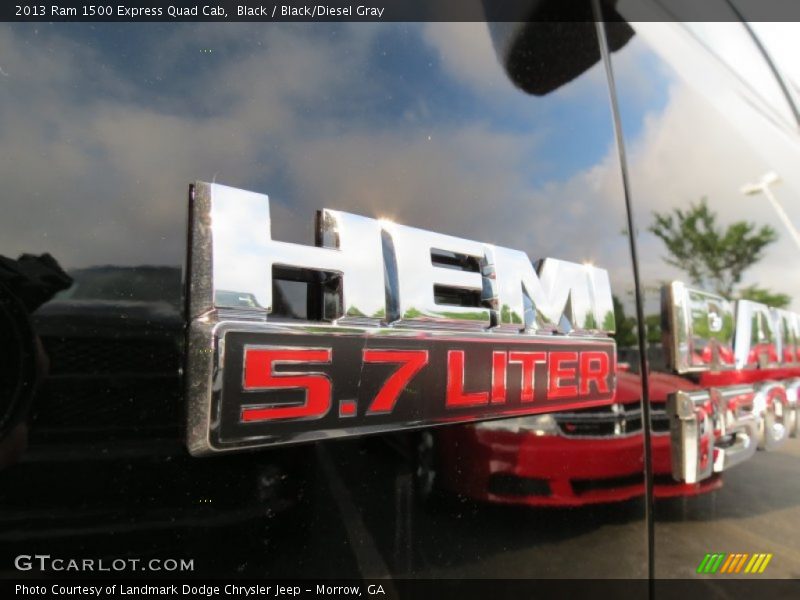 Black / Black/Diesel Gray 2013 Ram 1500 Express Quad Cab
