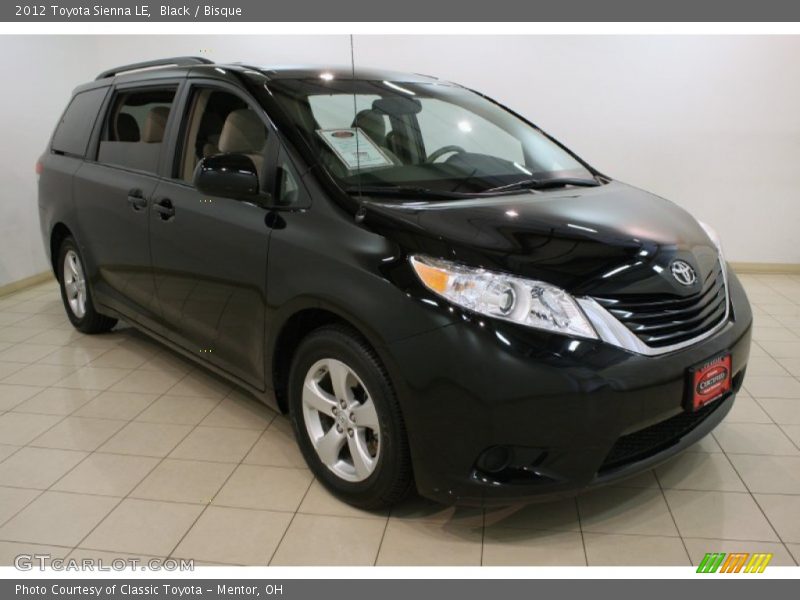 Black / Bisque 2012 Toyota Sienna LE