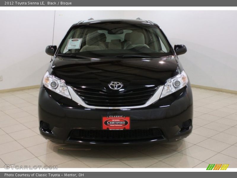 Black / Bisque 2012 Toyota Sienna LE