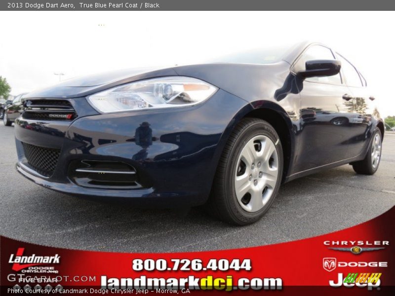 True Blue Pearl Coat / Black 2013 Dodge Dart Aero