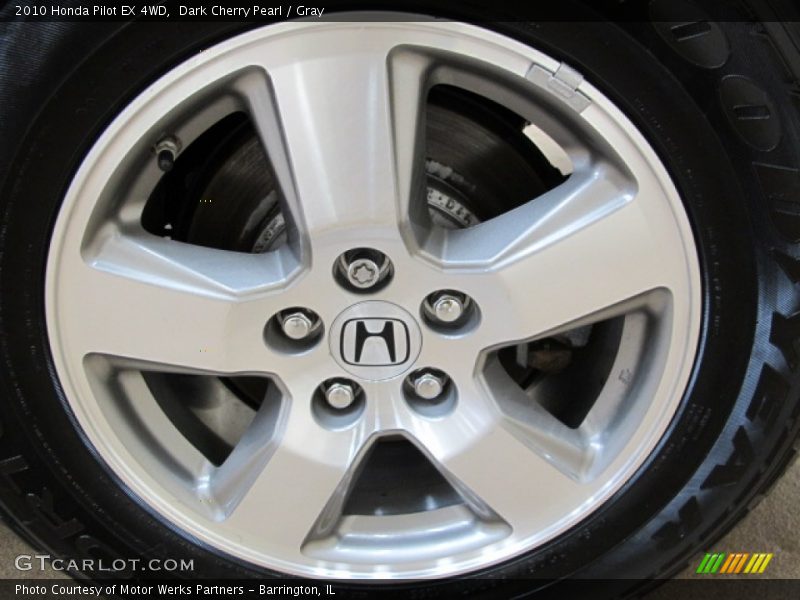 Dark Cherry Pearl / Gray 2010 Honda Pilot EX 4WD