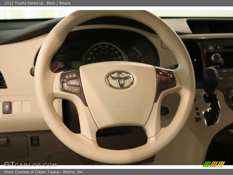 Black / Bisque 2012 Toyota Sienna LE