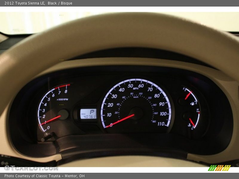 Black / Bisque 2012 Toyota Sienna LE