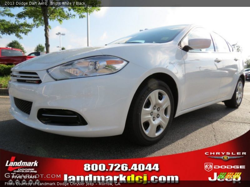 Bright White / Black 2013 Dodge Dart Aero