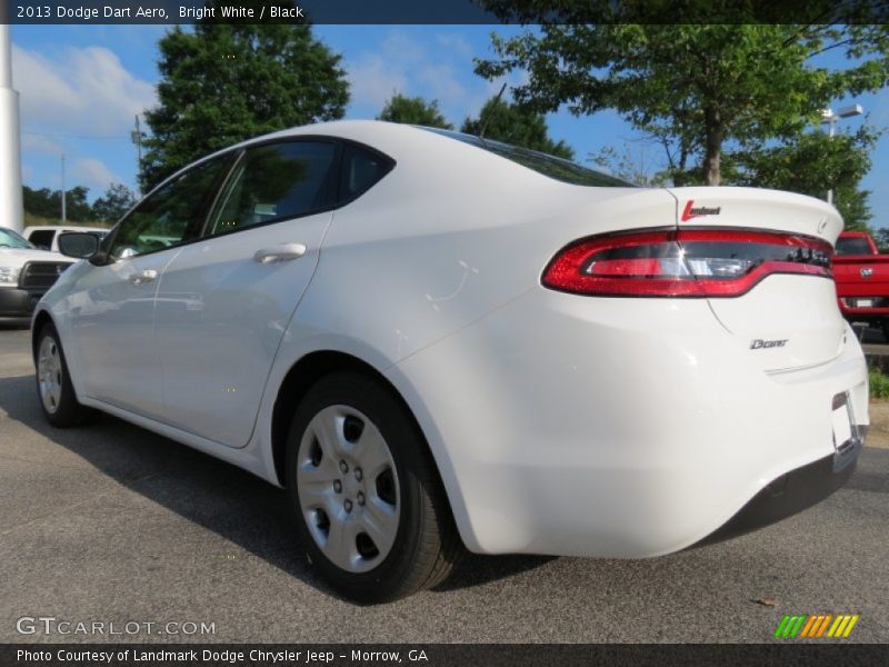 Bright White / Black 2013 Dodge Dart Aero
