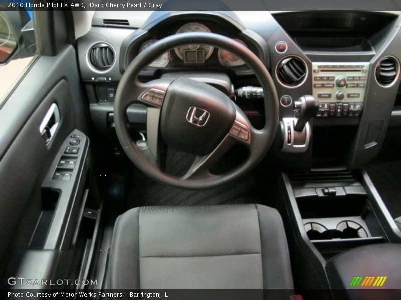 Dark Cherry Pearl / Gray 2010 Honda Pilot EX 4WD