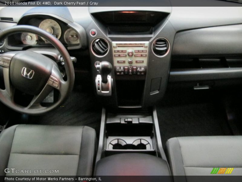 Dark Cherry Pearl / Gray 2010 Honda Pilot EX 4WD