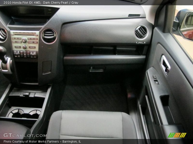 Dark Cherry Pearl / Gray 2010 Honda Pilot EX 4WD
