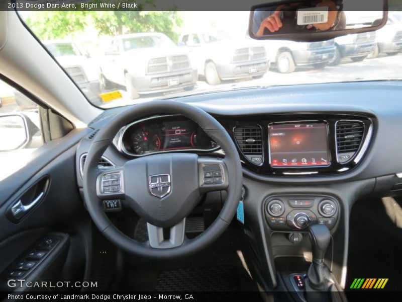 Bright White / Black 2013 Dodge Dart Aero