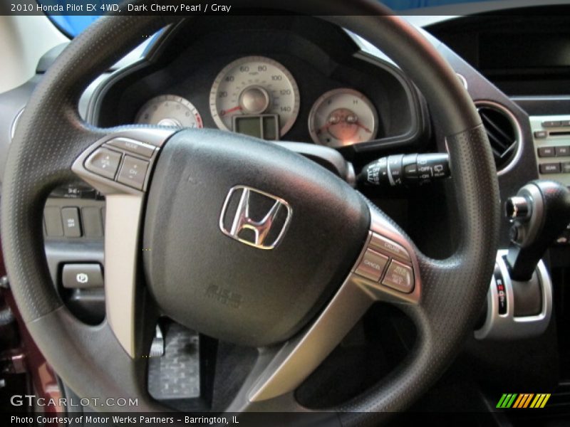 Dark Cherry Pearl / Gray 2010 Honda Pilot EX 4WD