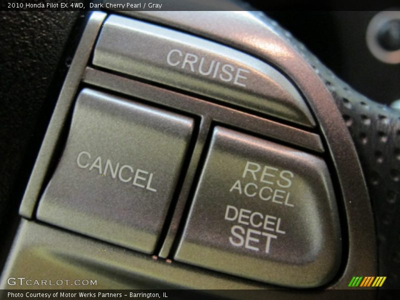 Dark Cherry Pearl / Gray 2010 Honda Pilot EX 4WD