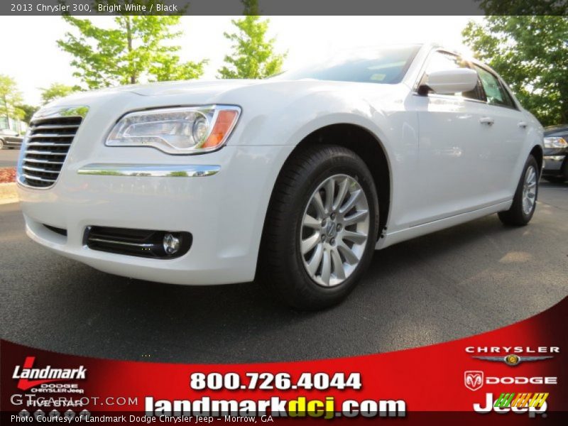 Bright White / Black 2013 Chrysler 300